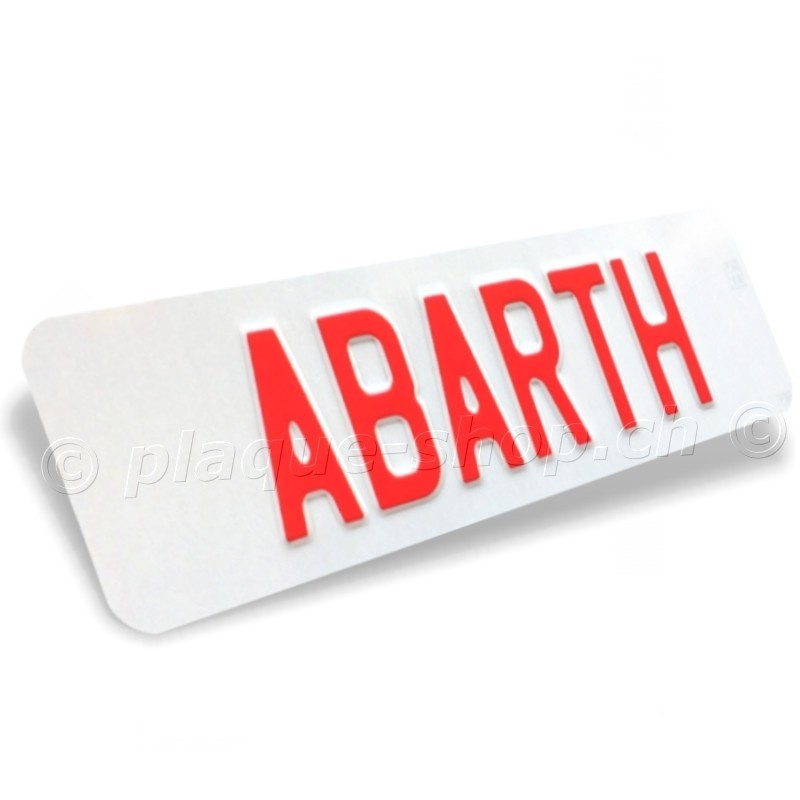 Schweizer Kontrollschild vorne ABARTH