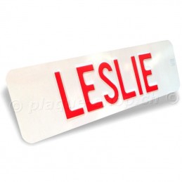 Targhe svizzere personalizzate con nome LESLIE