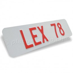 Plaques autos suisses personnalisées LEX 78