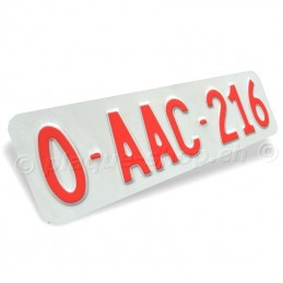 Schweizer Kontrollschild vorne O-AAC-216