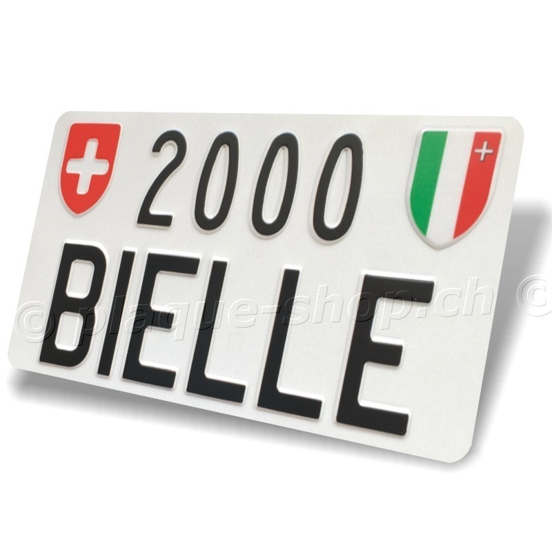 Plaques d'immatriculation suisses originales dans le format arrière