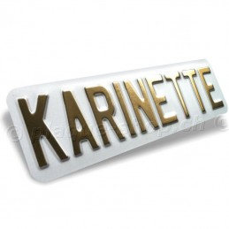 Plaque minéralogique suisse avant KARINETTE
