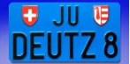 Plaques arrière fond bleu